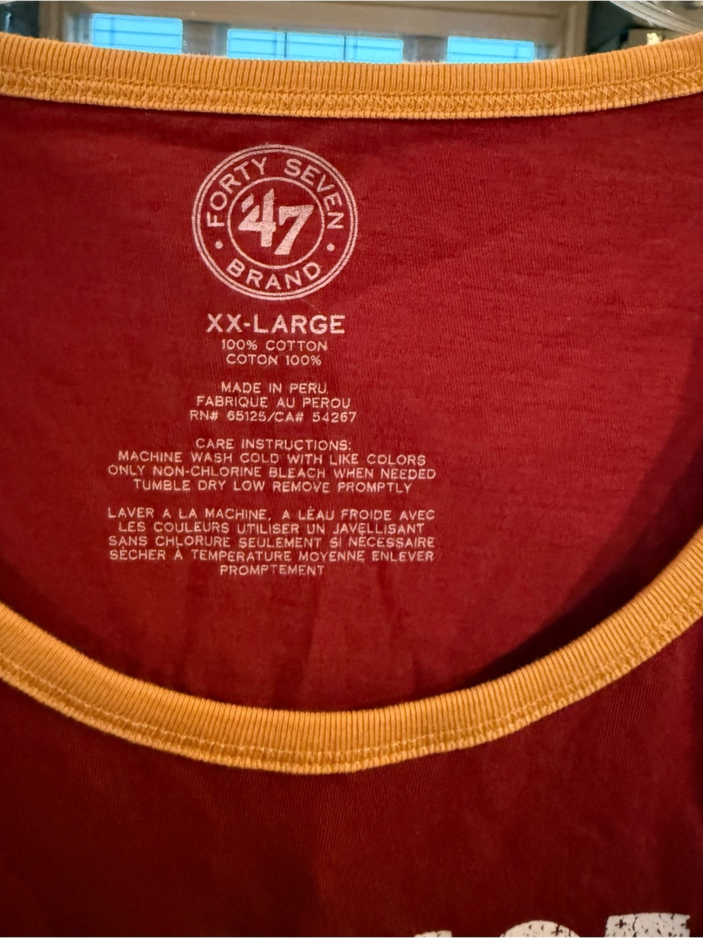 ❤️ 47 Brand Washington Redskins Tank Top | XXL | NFL Graphic Sleeveless Shirt - Picture 3 of 3